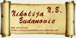 Nikolija Budanović vizit kartica